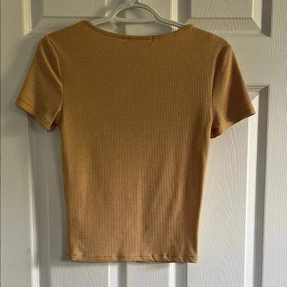 Yellow Button-Down Women's Top - Picture 2 of 2